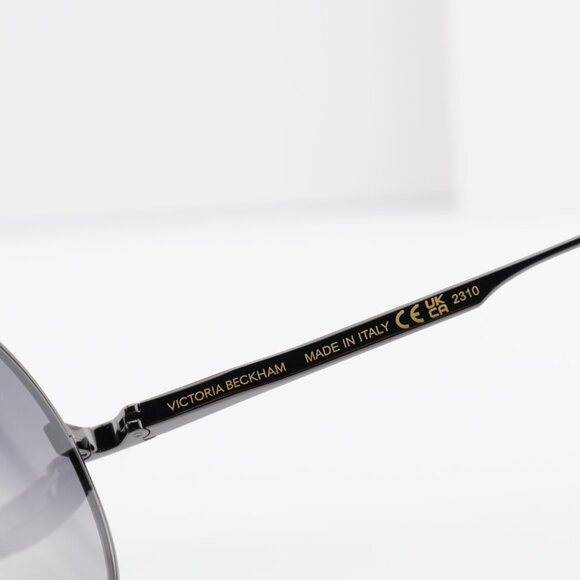 Victoria Beckham VB242S 043 Aviator Sunglasses – Gunmetal/Grey main image 4